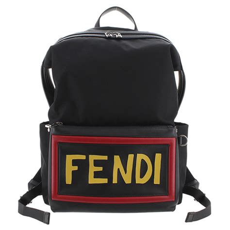 Fendi Vocabulary Monster Nylon & Leather Backpack 